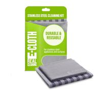 E-Cloth Chiffon de nettoyage pour l’inox, Microfibre, Gris, Pack de 1