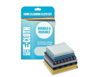 E-Cloth Set de nettoyage complet, Polyester, Couleurs assorties, Set de 8 pièces