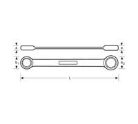 Bahco Flat Double End Star With Chrome Finish 24 Mmx27 Mm 255 Mm Clé étoile fixe argent argent One Size