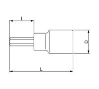 E/D/E Bahco Embout de tournevis 1/2" T45 x 120 mm Quantité:1