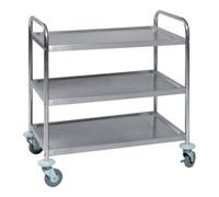 E/D/E Chariot de table avec 3 tiroirs 825 × 500, acier inoxydable Quantité:1