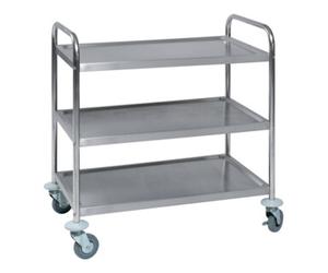 E/D/E Chariot de table avec 3 tiroirs 825 × 500, acier inoxydable Quantité:1