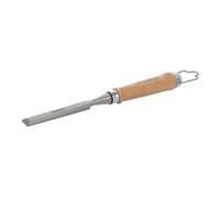 E/D/E E/D/E Ciseau à bois 4 mm, manche en bois, anneau en acier nickelé Quantité:1