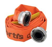 E/D/E E/D/E Tuyau plat de construction et industriel B 75 mm orange avec 2 glissières de fuite STORZ Quantité:1