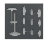 E/D/E FORTIS Module d’outils 2/3 vide 376 x 395 x 30 mm Poignée en T Hexagone intérieur Quantité:1