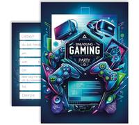 E&G class 10 Cartes d'invitation pour enfants Invitation Anniversaire d'enfant Jeu Gamer Garçons Filles Fête d'anniversaire pour enfants Inscription scolaire 5 6 7 8 9 10 11 12 13 14