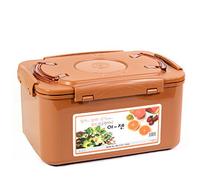 e-jen Récipient de fermentation probiotique pour kimchi, choucroute avec couvercle intérieur sous vide, faïence marron, 11 l