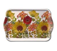 E+N Plateau décoratif en mélamine - Motif bouquet de fleurs - Jaune - 15 x 23 cm - Lavage à la main