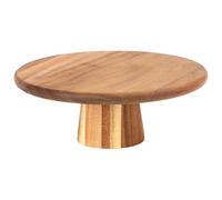 E-ROOM TREND Présentoir à Cupcakes en Bois à 1 Niveau Moyen | Support à Dessert en Bois, avec Piédestal, Plateau de Service, pour Fête D'anniversaire thé de L'après-Midi Fête Prénatale