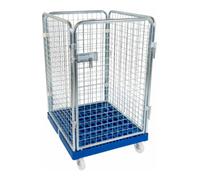 E. S. B. rolltainer® Conteneur roulant ADB 1020 KU bleu 724 x 815 mm 4 côtés 1 porte Quantité:1