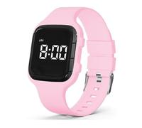 e-vibra Horloge d'alarme vibrante pour entraînement au pot - Étanche - Avec 15 alarmes quotidiennes - Rose
