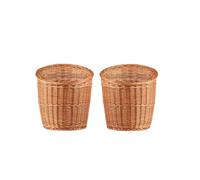 e-wicker24 Alles aus Weide Lot de 2 paniers à baguettes, en osier, panier à pain, panier de service, support à pain, boîte à pain en osier naturel,rangement baguette