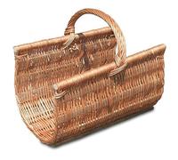 e-wicker24 Alles aus Weide Panier à bûches en osier buff,panier à bois de cheminée ovale,panier en osier (50 x 36 H: 29/40, Naturel)