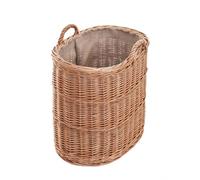 e-wicker24 Alles aus Weide Panier de rangement en osier -ovale, panier de transport, corbeille en osier,haut panier, malle en osier (Avec doublure, Naturel)