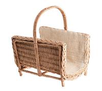e-wicker24 Alles aus Weide Panier et porte-bûches pour cheminées en osier blanc (Naturel_jute)