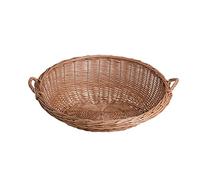 e-wicker24 Alles aus Weide Plateau ronde à garnir en osier avec deux poignées de transport, panier en osier (Ø:45 H7/19)