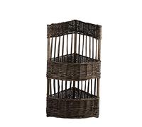 e-wicker24 Chariot, huche à pain, présentoir pour baguettes ou pain long,corbeille baguette en osier-triangle