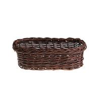 e-wicker24 Jardiniére ovale pour plantes,cache-pot pot de fleurs boîte à fleurs en osier marron naturel,pots de fleurs (100 x 28, H: 18) (60x27 H15)