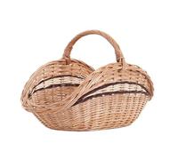 e-wicker24 Panier à bûches en osier buff et osier teinté (57x36 H:7/25/35)