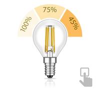 E14 ampoule LED G45 blanc chaud (2700 K) 4,5 W 542lm variateur à 3 niveaux [EEK: E]