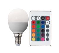 E14 LED RGB 3.5 watts ampoule ampoule goutte lampe changeur de couleur télécommande gradateur