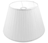 E27 Abat-jour Demi-lune en Lin Blanc pour Lampe de Table Vintage | Remplacement Facile, Armature en Fer Résistante à L’usure, Décoration Sobre pour Bureau, Chambre, Salon ou Hôtel
