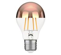 ledscom.de Ampoule LED E27, A60, blanc chaud (2600 K), 7,5 W, 839lm, miroir de tête (or rose)