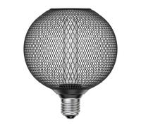 E27 ampoule LED lampe cage métallique noir G120 extra blanc chaud (1800 K) 4W