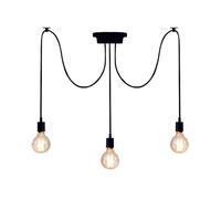 E27 DIY Lustre Araignee Suspension Lampe Suspendue Industrielle Lustre Retro Suspension Luminaire Vintage pour Salon Cuisine Salle Chambre Salle à Manger Bar (Sans Ampoules) (3 Têtes)
