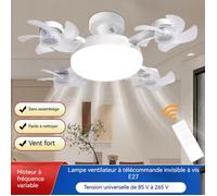 E27 Fan Light 50cm, quatre têtes - drone Fan Light, 60W, minuterie à distance VENTILATEUR