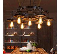 E27 Gear Suspension Vintage Lampe Suspendue Rotative Industrielle Rétro Luminaire Suspendu Plafonnier en Métal pour Chambre Salon Table À Manger Cuisine Salle À Manger Lumière,