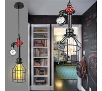 E27 Industriel Vintage Cage de fer Plafonnier Fil de suspension Lustre AC85-220V