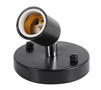 E27 Moderne Lampe De Plafond Réglable Monture Murale Prise De Support De Lumière Avec 180 Degré, Pack De 1 (Couleur : Noir)
