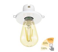 E27 Plafonnier encastré en porcelaine TELA blanc incl. lampe LED or max. 778lm