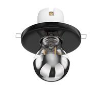 E27 Plafonnier encastré en porcelaine TELA noir incl. lampe LED E27 646lm