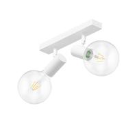 E27 Plafonnier vintage FARE Retro blanc orientable 2 flammes incl. LED