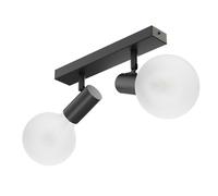 E27 Plafonnier vintage FARE Retro noir orientable 2 lampes incluses