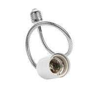 E27 Rallonge de douille 300 W avec col de cygne flexible 18 cm | Adaptateur de douille en céramique pour montage intérieur et