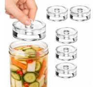 EAAGHK 5 Poids en Verre pour Fermentation Ø 7 cm pour Bocaux | Poids De Fermentation, Poids De Bocal, Verre Alimentaire, Pour Choucroute, Kimchi, Kombucha, Légumes Fermentés