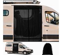 EAAGHK Moustiquaire Camping Car de Porte Latérale 150x110 cm, Rideau Anti Moustique Magnétique avec Bande Scratch, Moustiquaire Caravane Anti-UV, Compatible avec Mercedes Vito, Marco Polo Opel Vidal