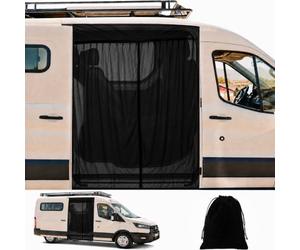 EAAGHK Moustiquaire Camping Car de Porte Latérale 150x110 cm, Rideau Anti Moustique Magnétique avec Bande Scratch, Moustiquaire Caravane Anti-UV, Compatible avec Mercedes Vito, Marco Polo Opel Vidal