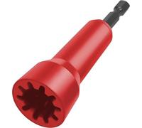 Eacam Presse-Fil Outil de Torsion de Fil Prise Connecteur Tourne-écrou Universel pour Une Installation Rapide Mandrin 1/4 Po Perceuse électricien (Rouge)