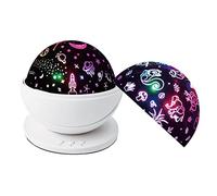 Eacam Projecteur de Boule Magique à LED Colorées, Magnifique Lampe de Nuit Disco, Lumière Ambiante Romantique avec Alimentation USB pour Festival (Blanc)