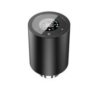 Eacam Vanne de Radiateur Thermostatique à Contrôle Intelligent de la Température, Fonction Chauffage Rapide, Moteur Ultra Silencieux, Maison Intelligente Compatible avec et (Noir)