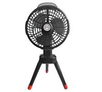 Eacam Ventilateur de Camping, Batterie 7 800 MAh, Lumière LED, 4 Vitesses | Alliage D'aluminium et Abs, Circulateur D'air sur Trépied, Suspension de Tente, Bureau à Domicile, Pêche en Pique-nique,