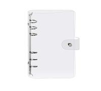 Eachbid Classeur à anneau en PVC 6 trous avec couverture transparente souple pour dossiers diviseurs pour cahier A5 (transparent)