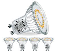 EACLL Ampoule LED GU10 Blanc Chaud 4.8W Remplace Halogène 70W, Lot de 4, 535 Lumens 3000K Non Dimmable, Projecteur sans Scintillement, Large Faisceau 120° Spot, AC 230V Lampe à Réflecteur