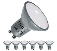 EACLL Ampoule LED GU10 Blanc Froid 4.5W Équivalent Halogène 50W, Lot de 6, 345 Lumens 6000K Non Dimmable, Éclairag sans Scintillement, Angle de Faisceau 120° Spot, AC 230V Lampe à Réflecteur