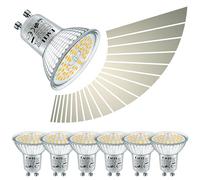 EACLL Ampoules LED GU10 6W Blanc Neutre, Dimmable Stepless via Variateur, 620 Lumens 4000K Équivalent Halogène 65W, Lot de 6, Sans Scintillement 120° LED Spots, AC 230V Lampe à Réflecteur