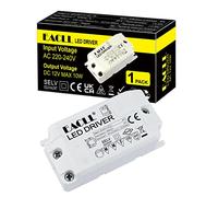 EACLL Transformateur LED AC 240V à DC 12V 850mA 10W, Pour Moins de 10W MR11 G4 MR16 GU5.3 Ampoules et Bande Lumineuse, Adaptateur Lampe, mini Contrôleur d'Alimentation, 1 Unité